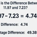 What is the Difference between 11.97 And 7.23
